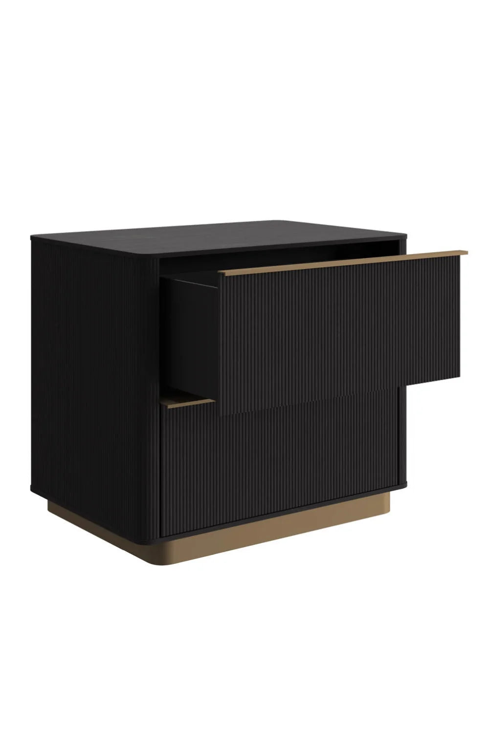 Luxury Modern Reeded Nightstand European Style for Villa