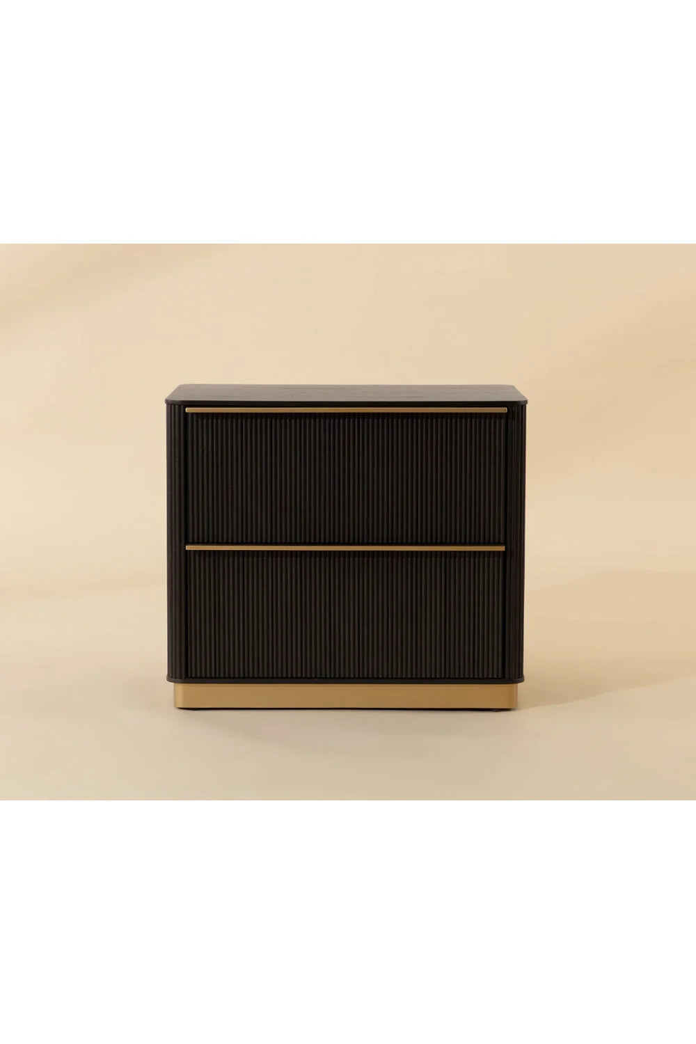 Luxury Modern Reeded Nightstand European Style for Villa