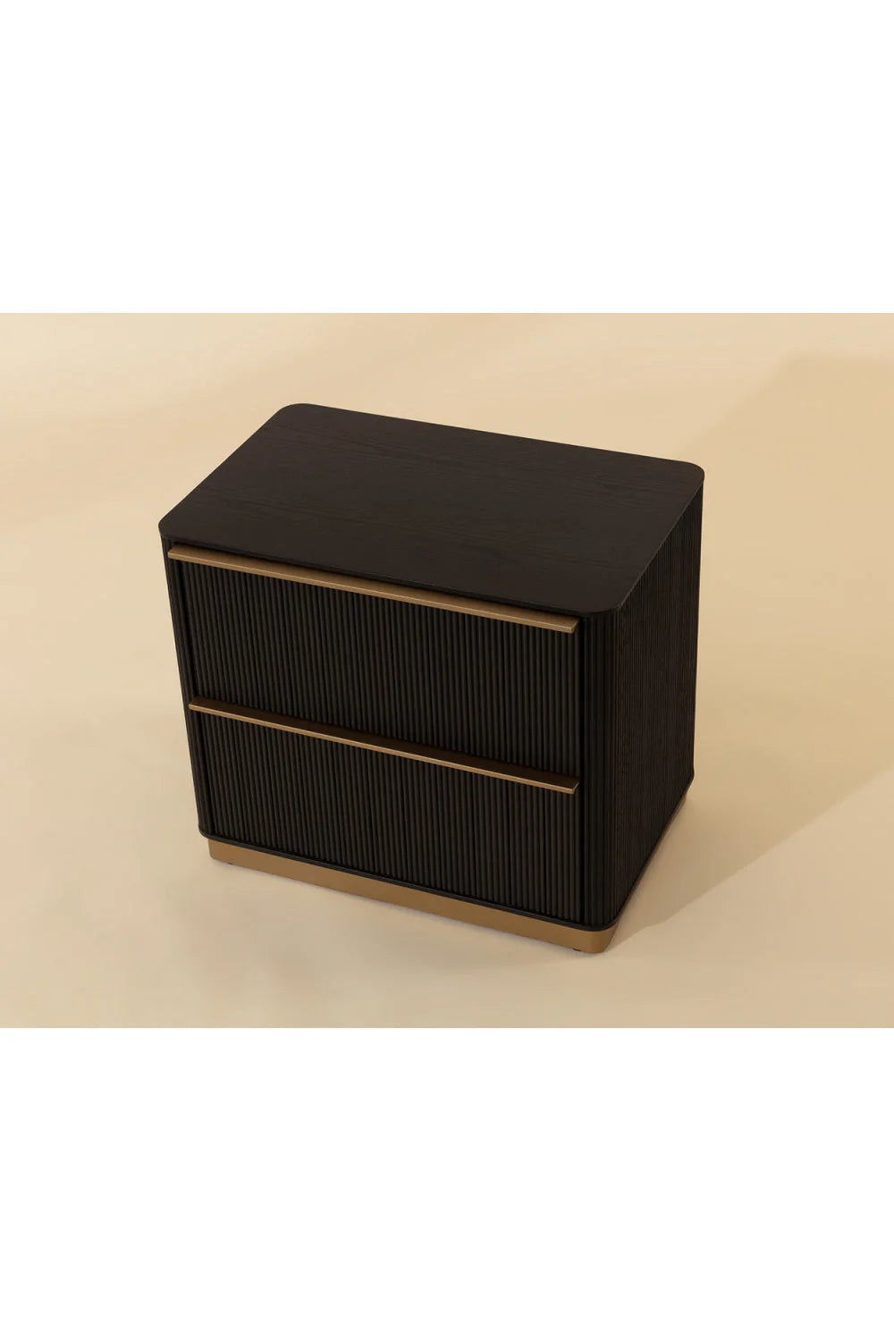 Luxury Modern Reeded Nightstand European Style for Villa