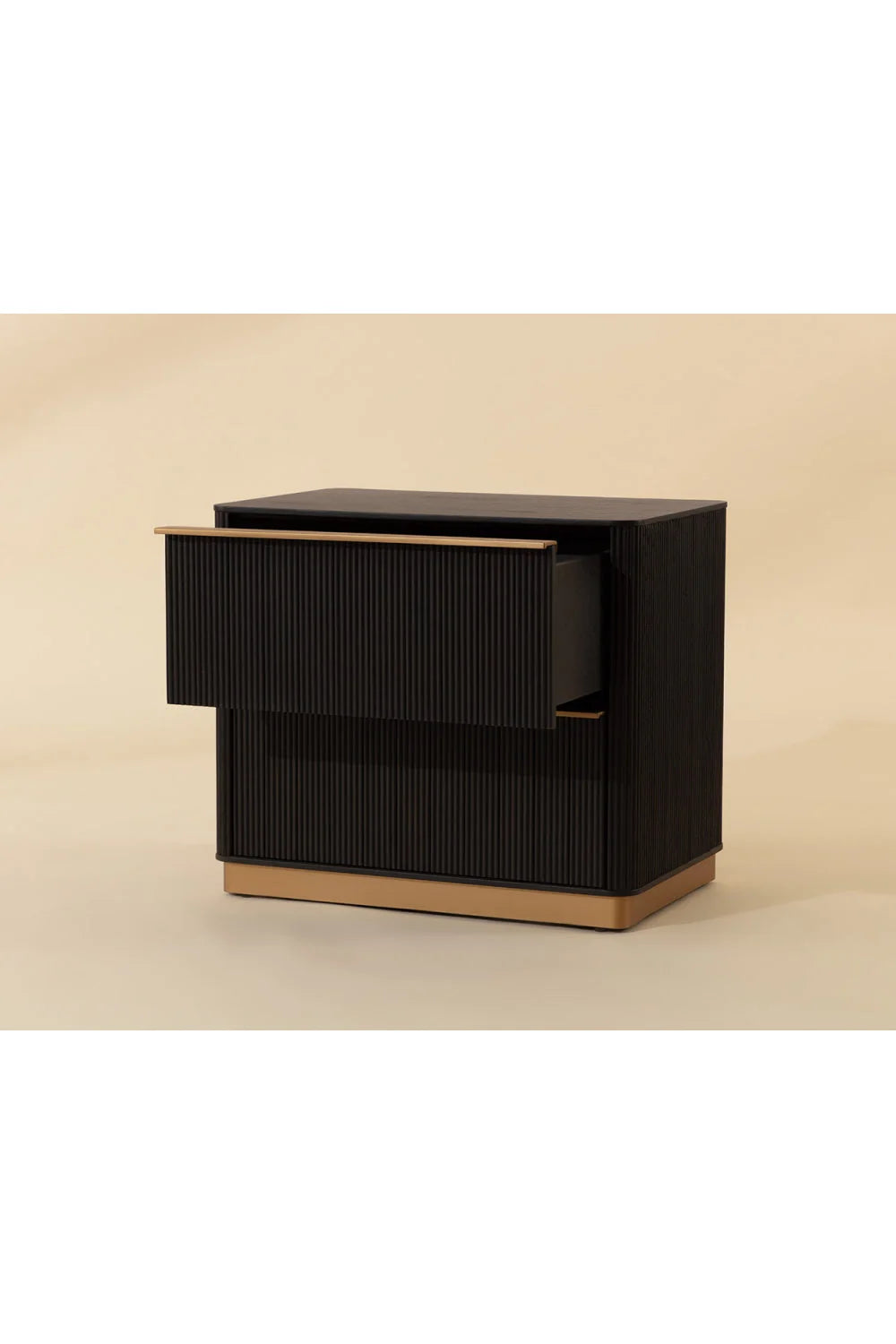 Luxury Modern Reeded Nightstand European Style for Villa
