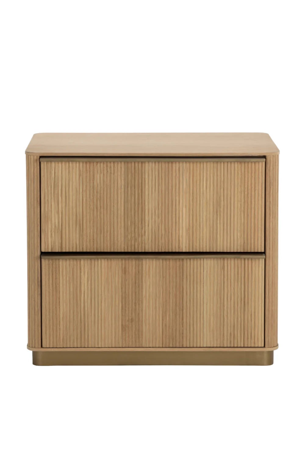 Luxury Modern Reeded Nightstand European Style for Villa