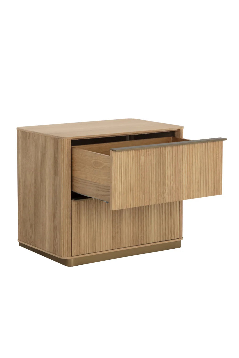 Luxury Modern Reeded Nightstand European Style for Villa