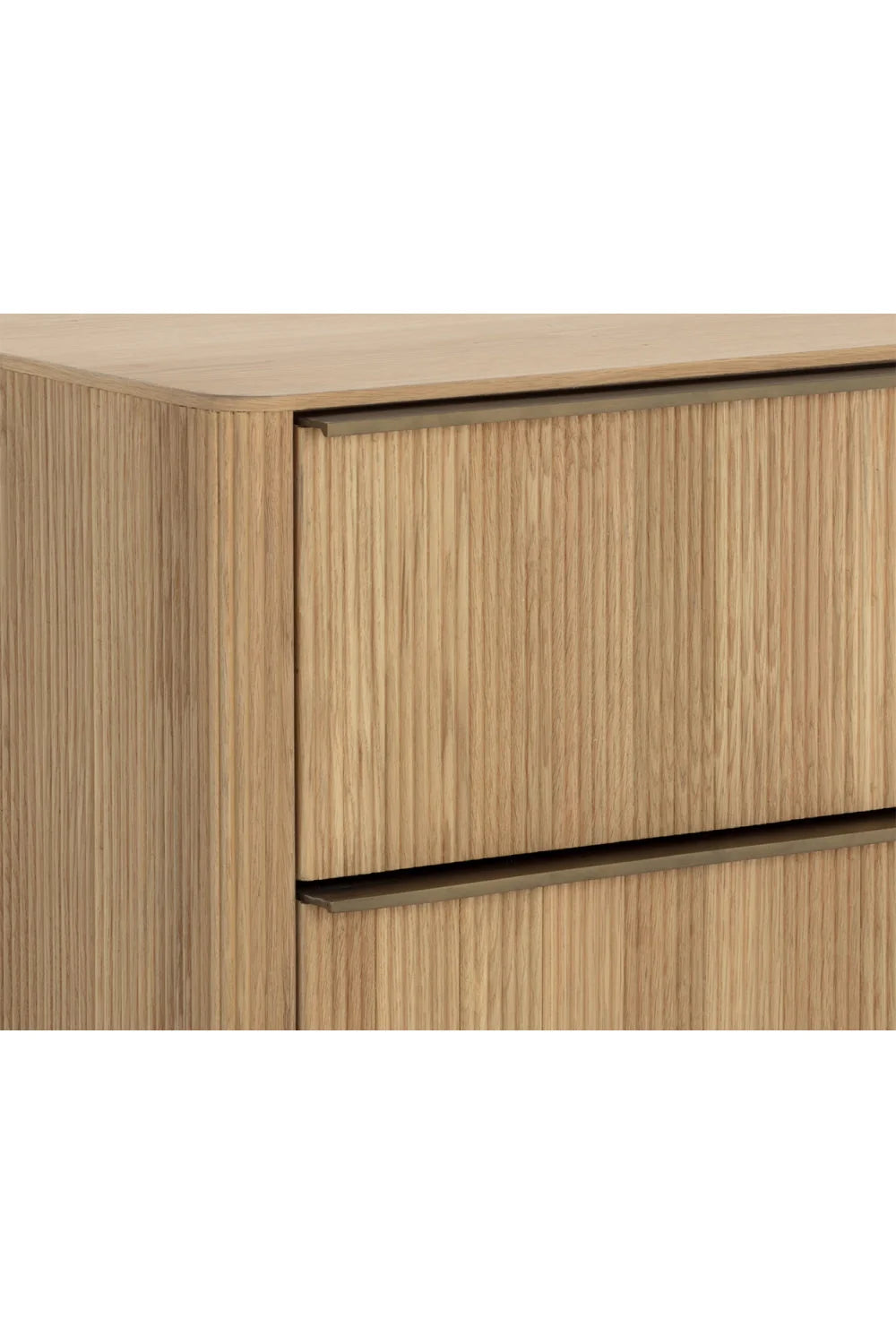 Luxury Modern Reeded Nightstand European Style for Villa