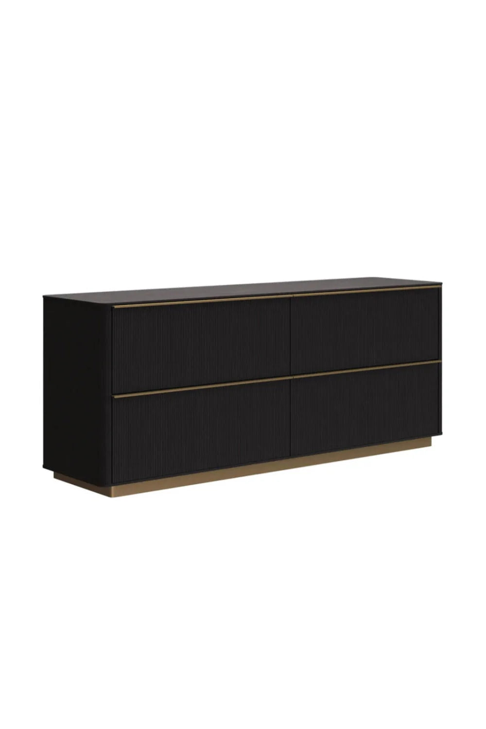 Luxury Modern Reeded Oak Dresser European Style for Villa