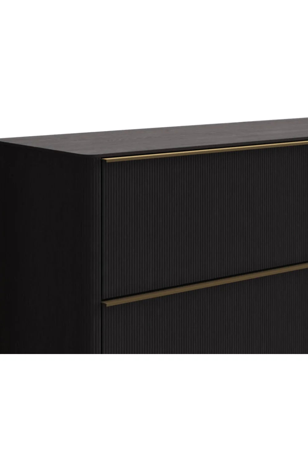 Luxury Modern Reeded Oak Dresser European Style for Villa
