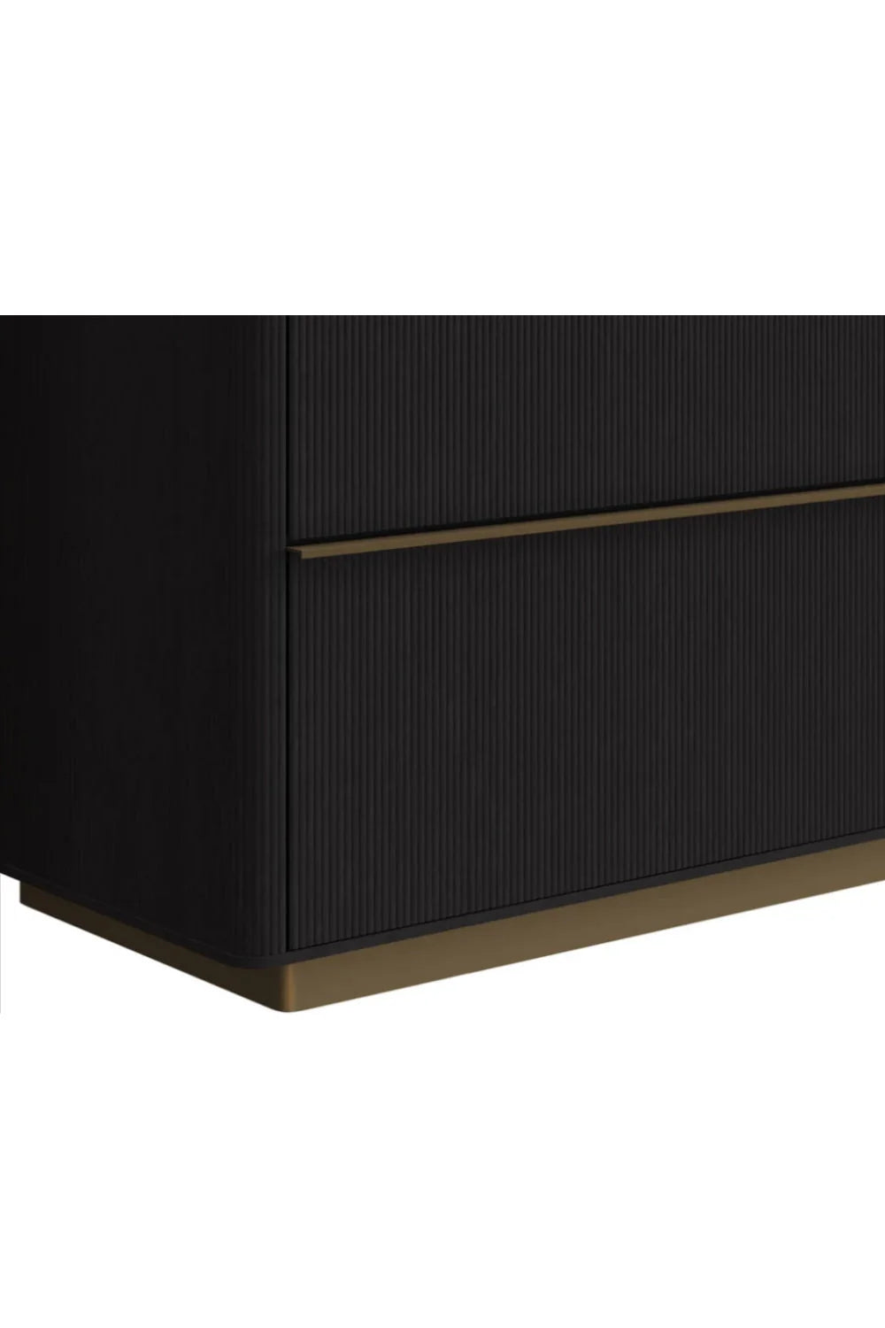Luxury Modern Reeded Oak Dresser European Style for Villa