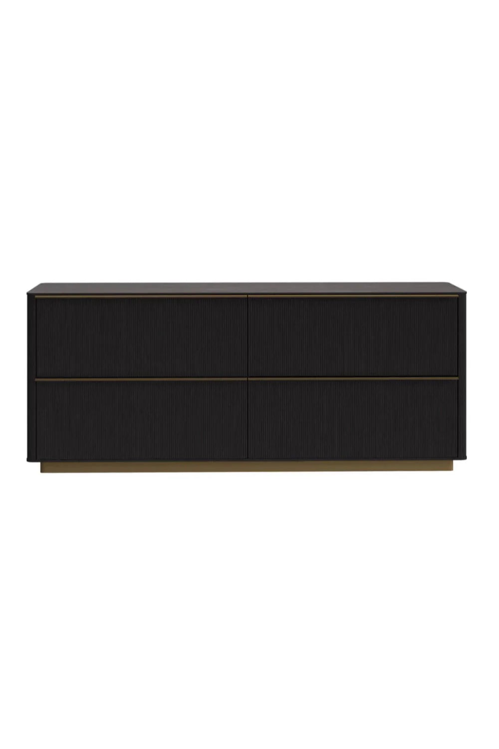 Luxury Modern Reeded Oak Dresser European Style for Villa