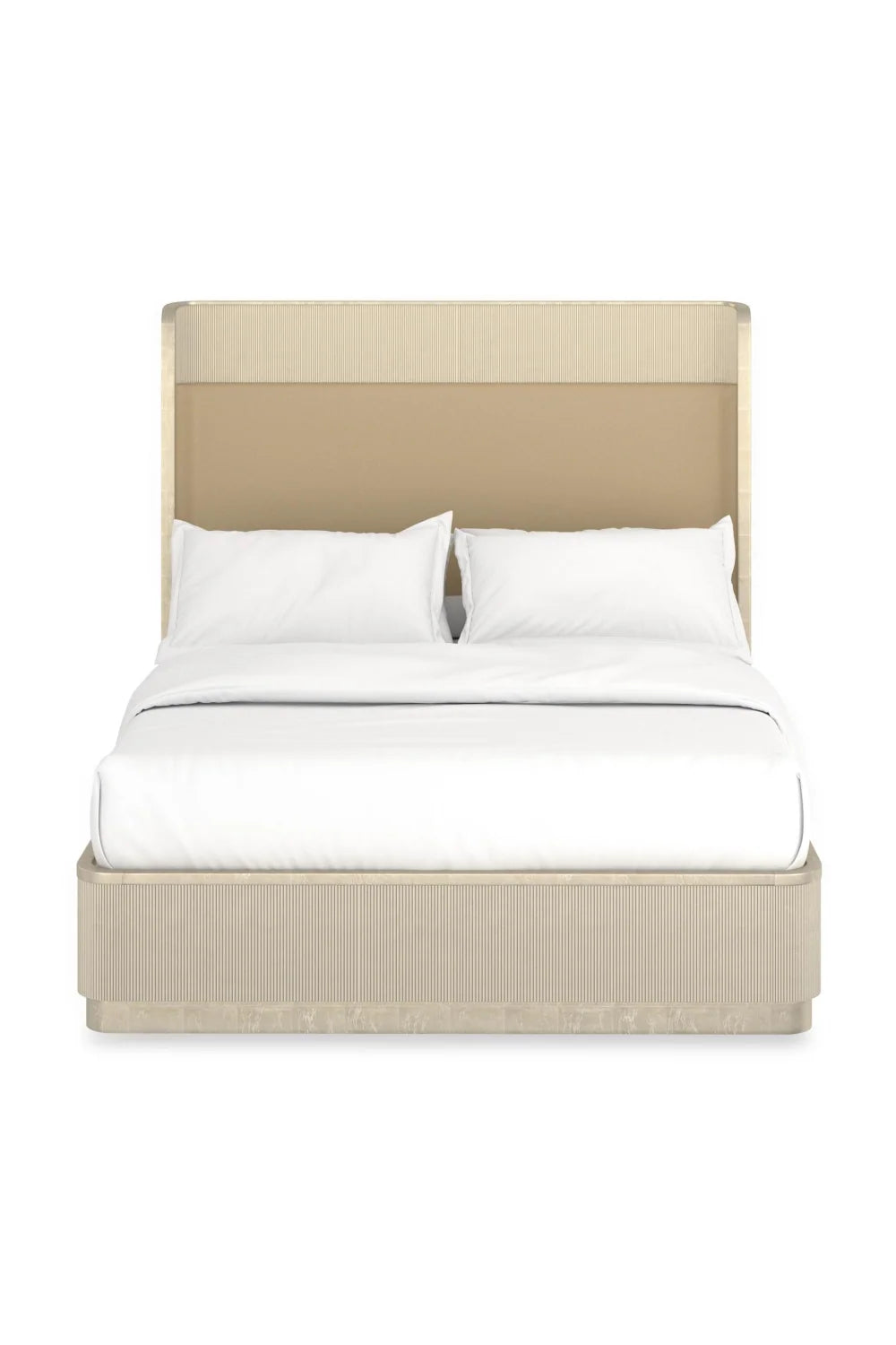 Luxury Modern Reeded Queen Bed European Style for Villa