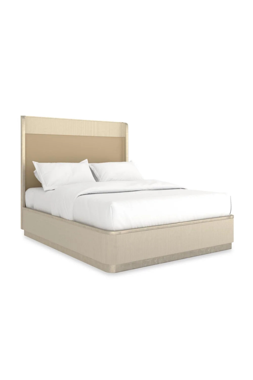 Luxury Modern Reeded Queen Bed European Style for Villa