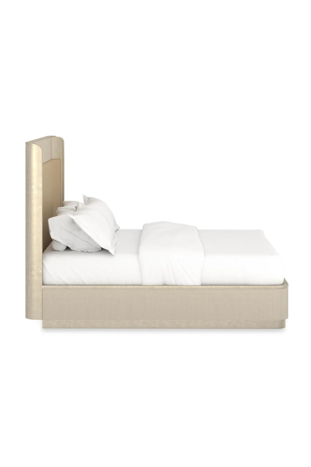 Luxury Modern Reeded Queen Bed European Style for Villa