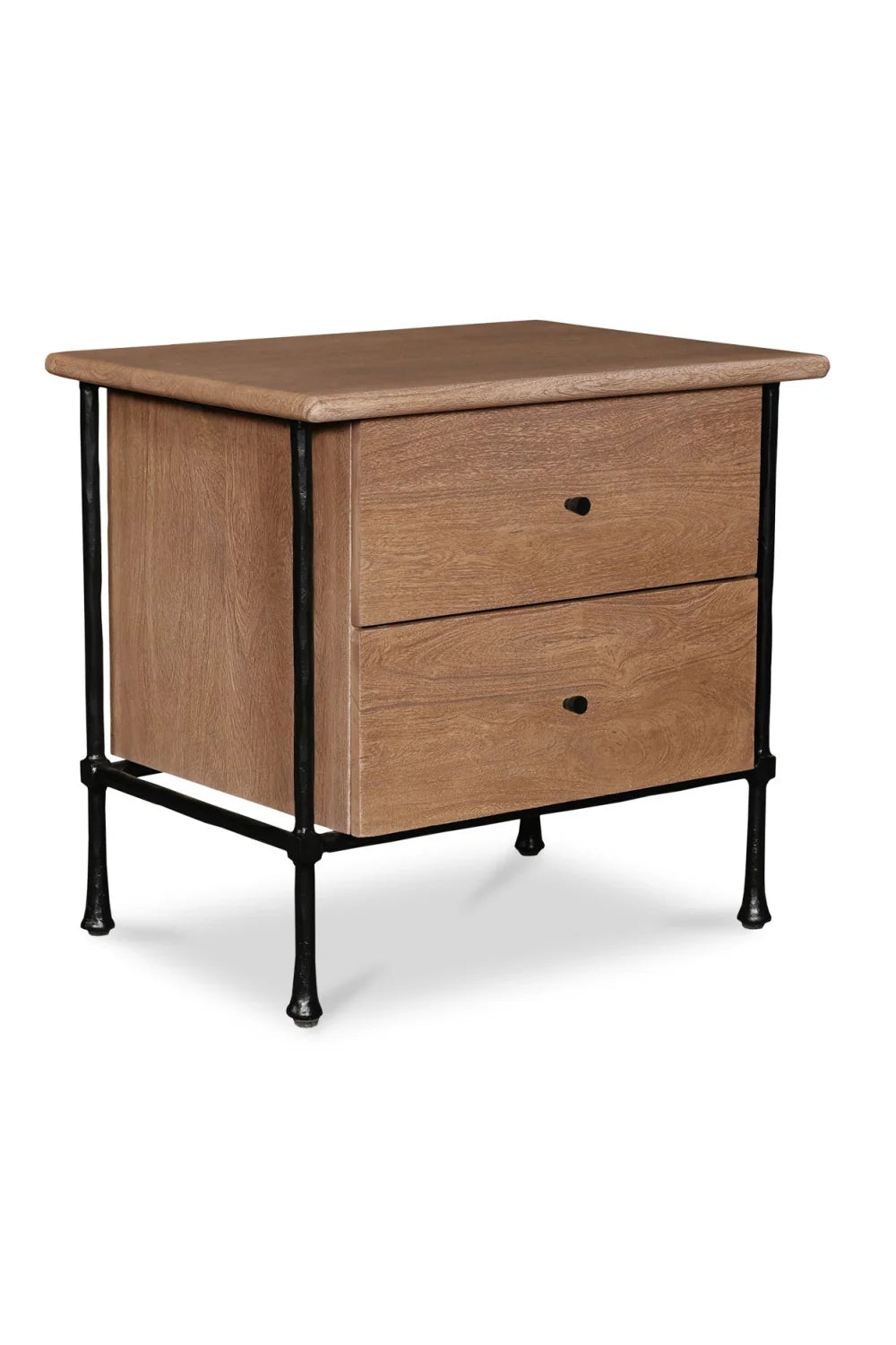 Luxury Modern Rene Acacia Nightstand European Style for Villa