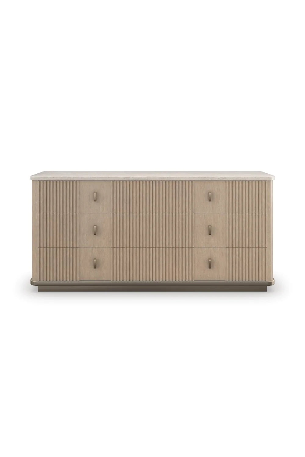 Luxury Modern Rhythm Oak 6-Drawer Dresser European Style for Villa