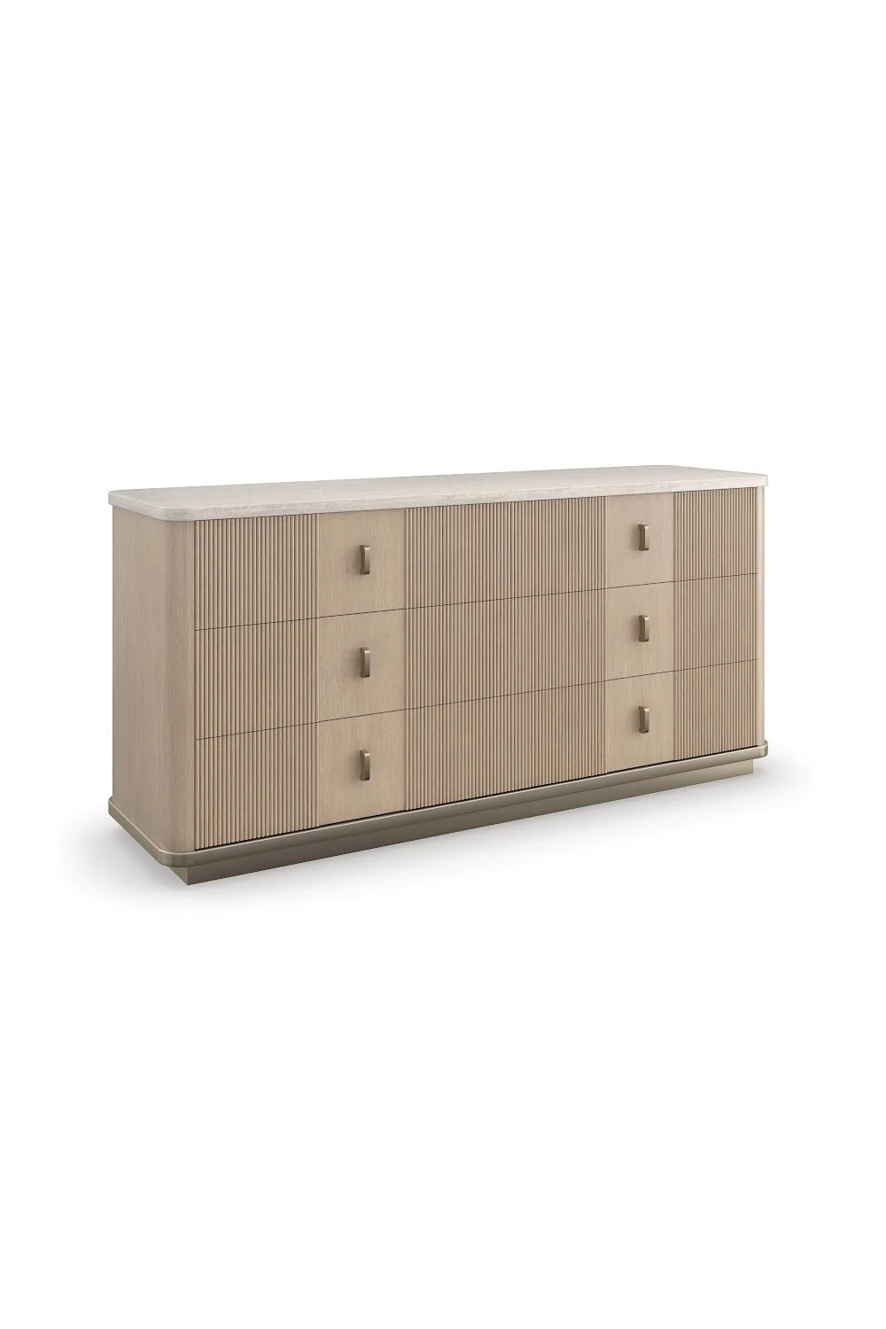 Luxury Modern Rhythm Oak 6-Drawer Dresser European Style for Villa