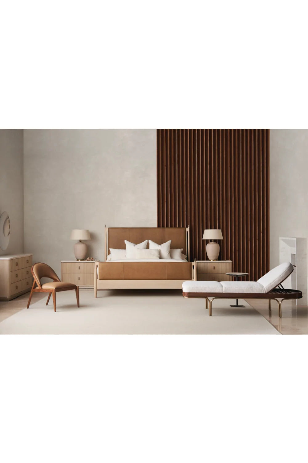 Luxury Modern Rhythm Oak 6-Drawer Dresser European Style for Villa