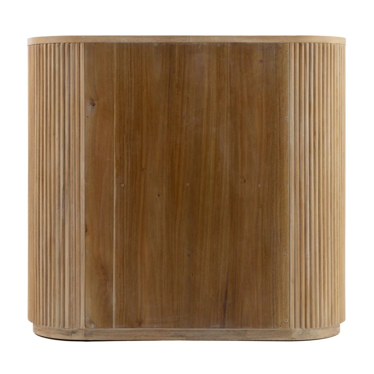 Luxury Modern Ribbed Acacia 4-Drawer Chest European Style for Villa