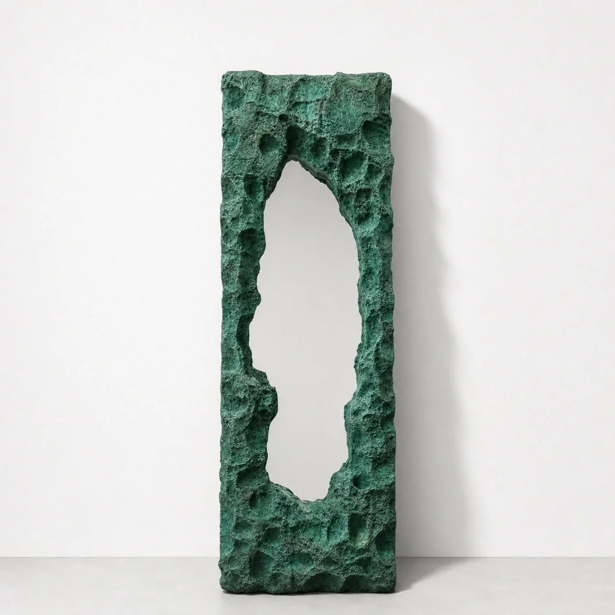 Luxury Modern Rift Opening Jade Fissure Green Mirror European Style for Villa