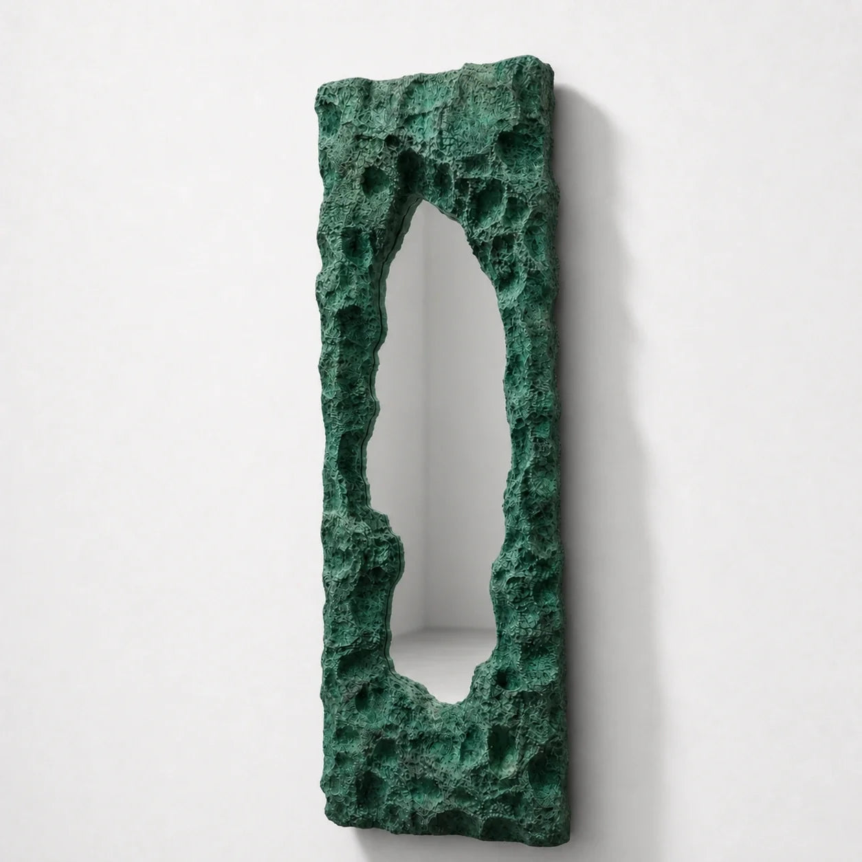 Luxury Modern Rift Opening Jade Fissure Green Mirror European Style for Villa