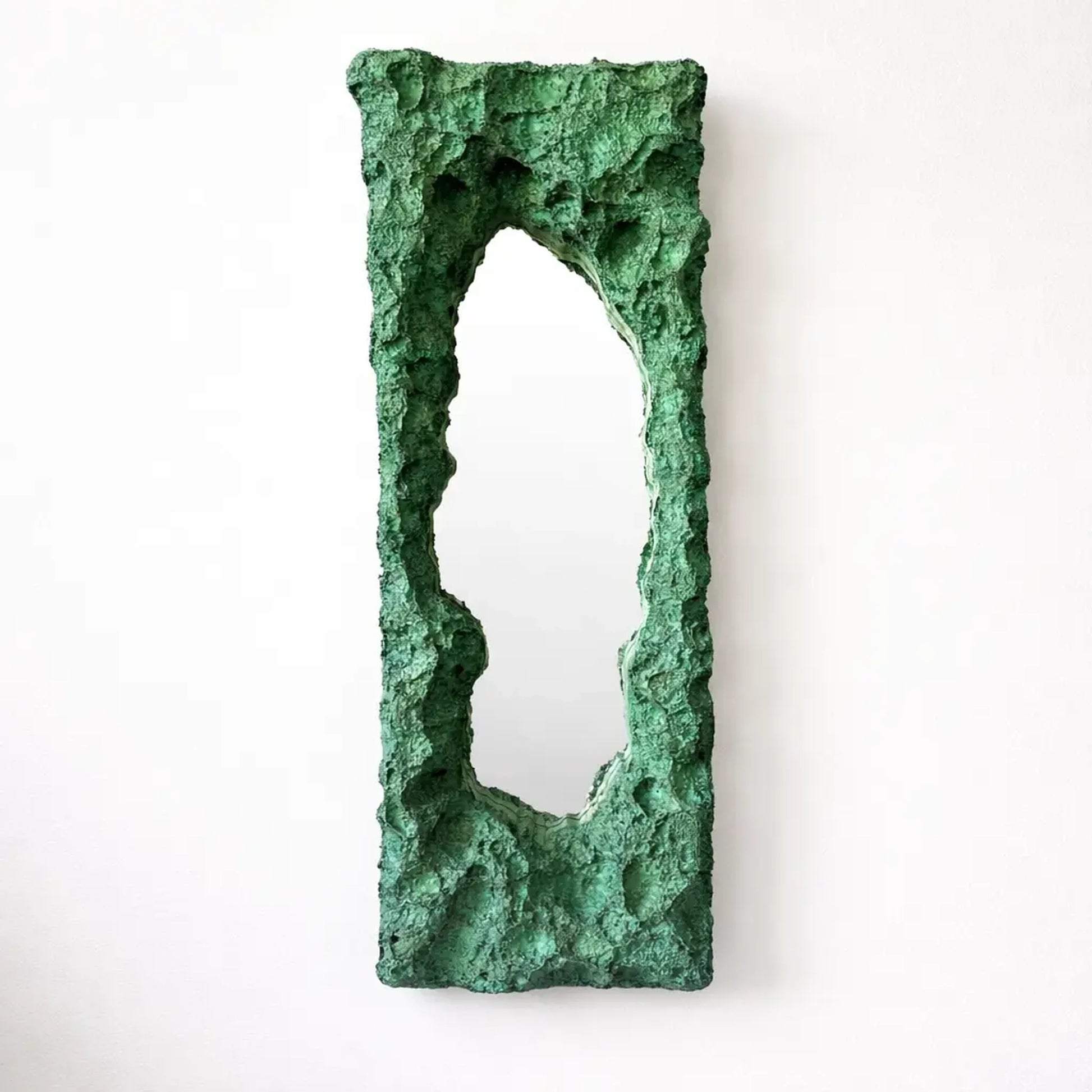 Luxury Modern Rift Opening Jade Fissure Green Mirror European Style for Villa