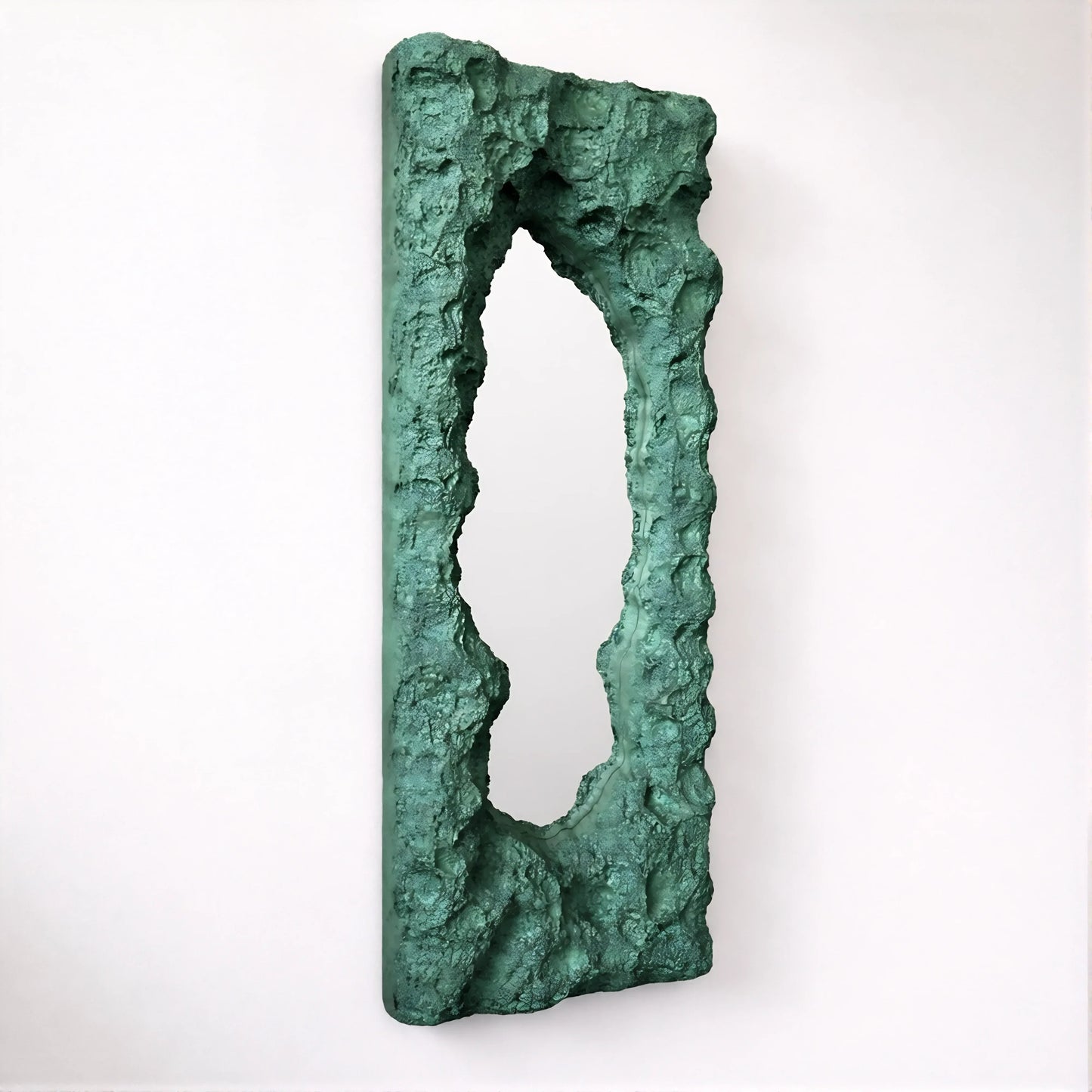 Luxury Modern Rift Opening Jade Fissure Green Mirror European Style for Villa