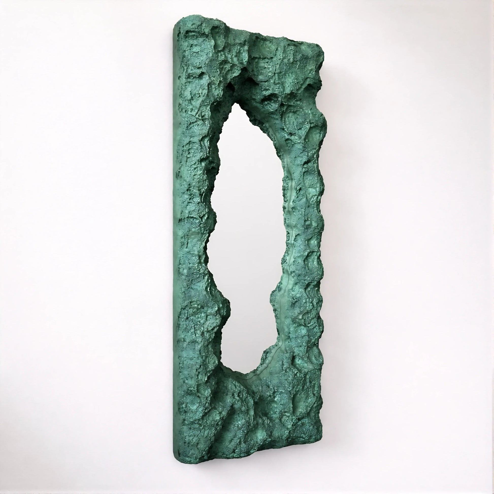 Luxury Modern Rift Opening Jade Fissure Green Mirror European Style for Villa
