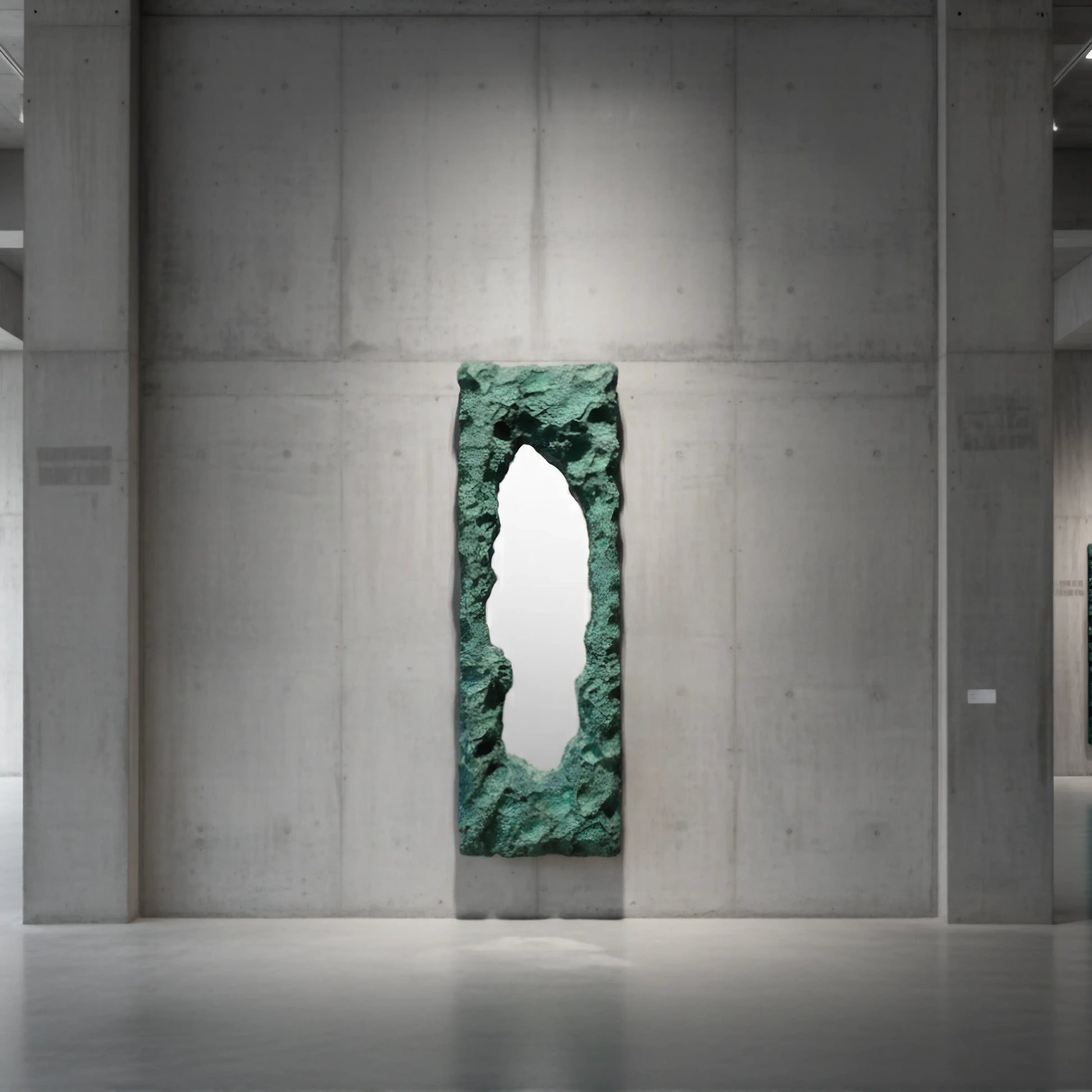 Luxury Modern Rift Opening Jade Fissure Green Mirror European Style for Villa
