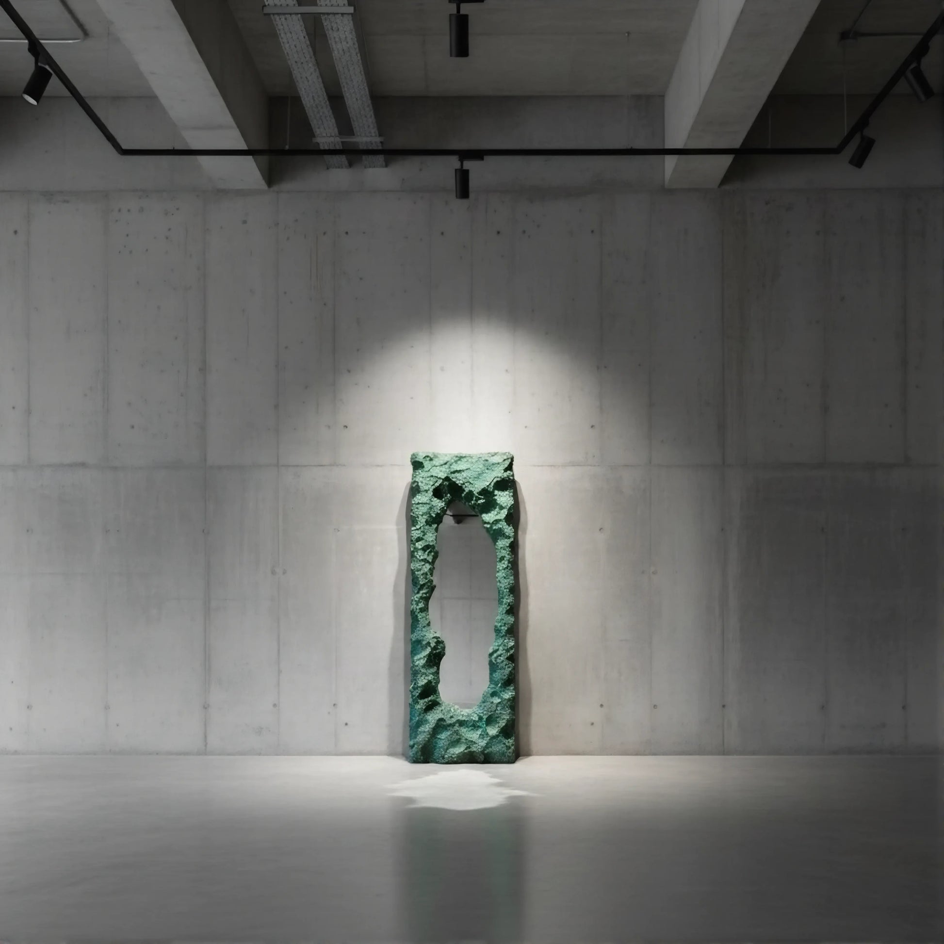 Luxury Modern Rift Opening Jade Fissure Green Mirror European Style for Villa