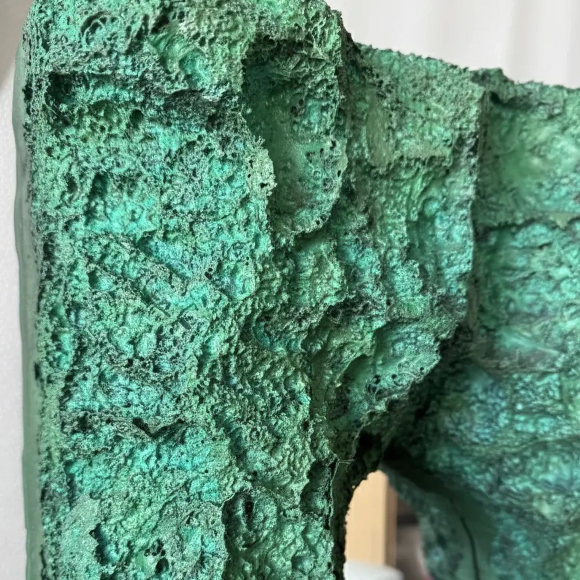 Luxury Modern Rift Opening Jade Fissure Green Mirror European Style for Villa