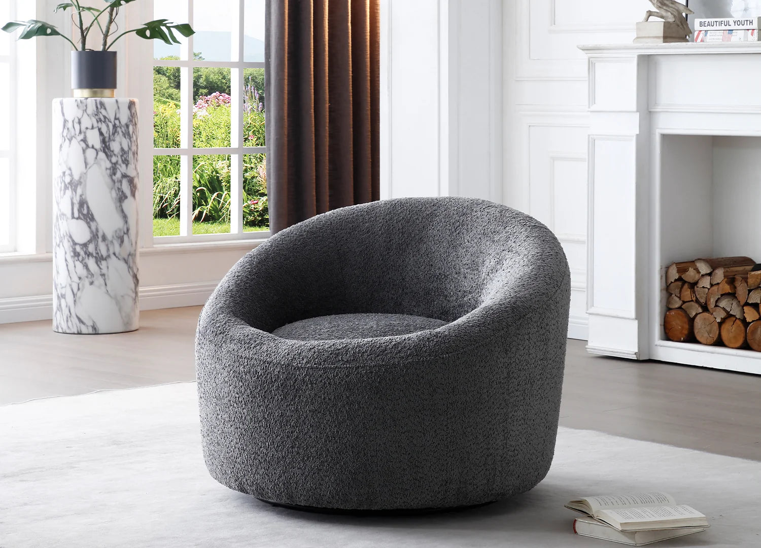 Luxury Modern Ring Accent Chair European Style for Villa