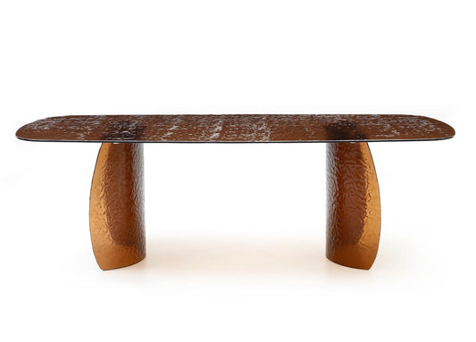 Luxury Modern Riviera Glass Dining Table European Style for Villa