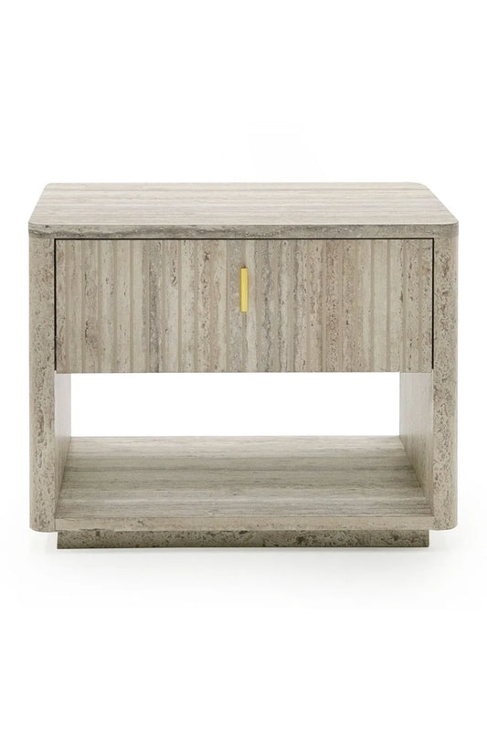 Luxury Modern Roma Travertine Nightstand European Style for Villa