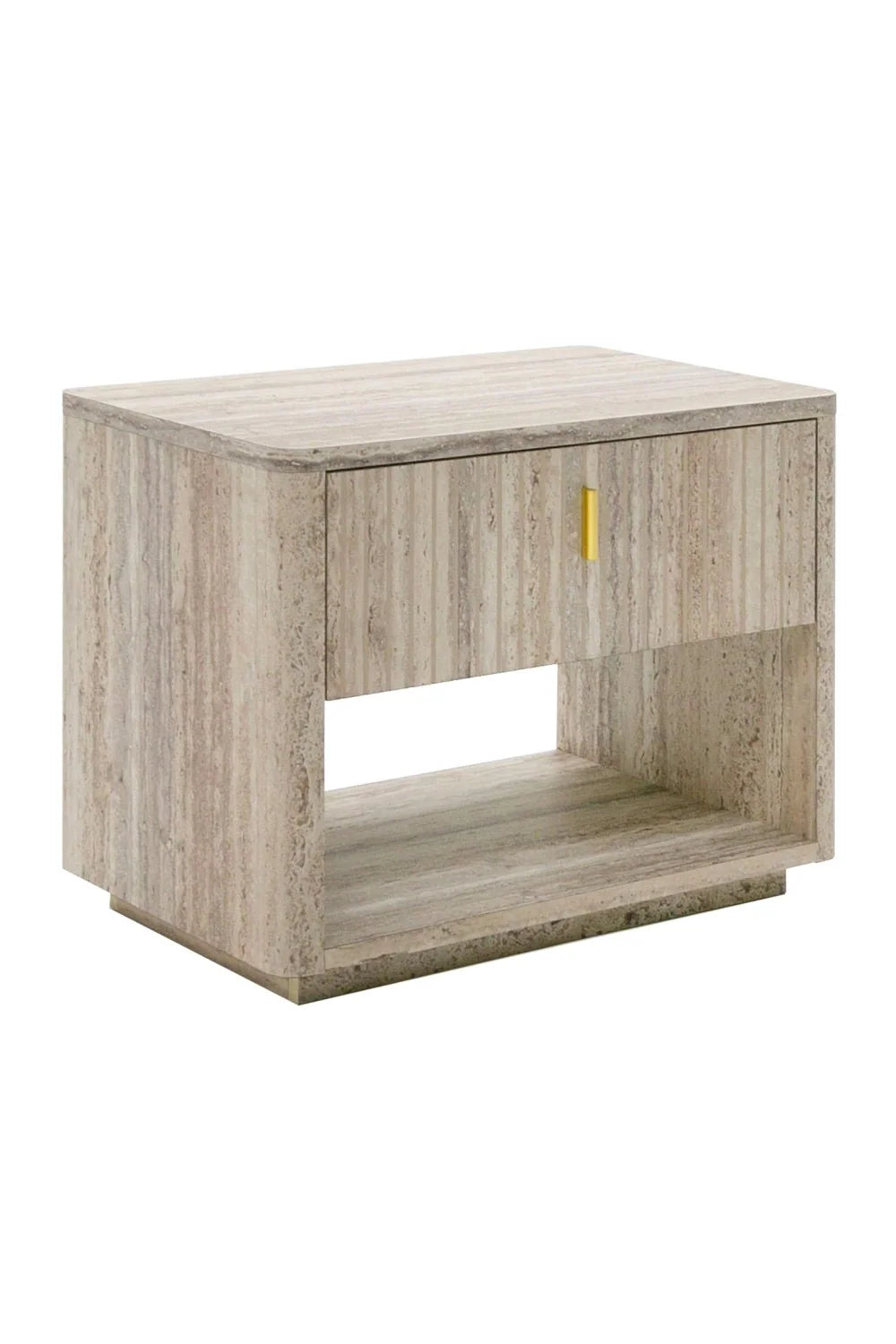 Luxury Modern Roma Travertine Nightstand European Style for Villa