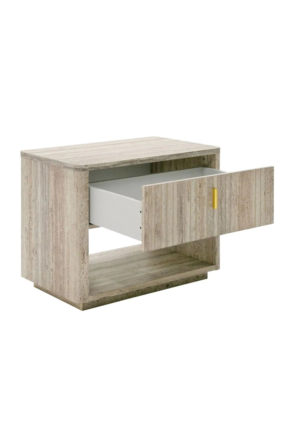 Luxury Modern Roma Travertine Nightstand European Style for Villa