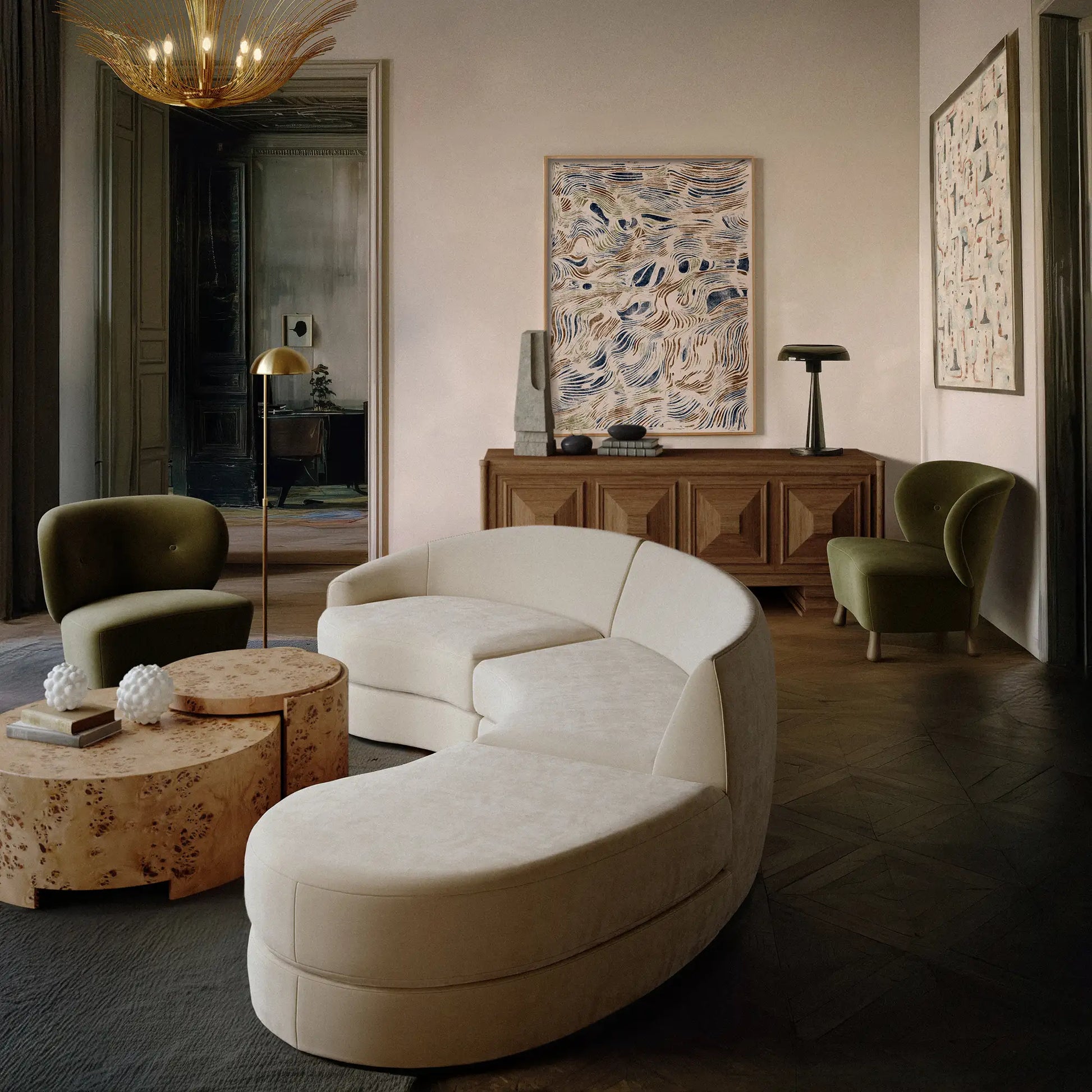 Luxury Modern Rondel Bunching Cocktail Table European Style for Villa