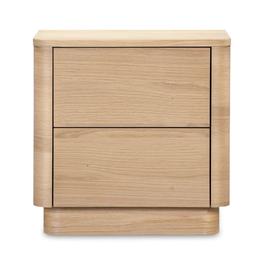 Luxury Modern Round Off 2-Drawer Nightstand European Style for Villa