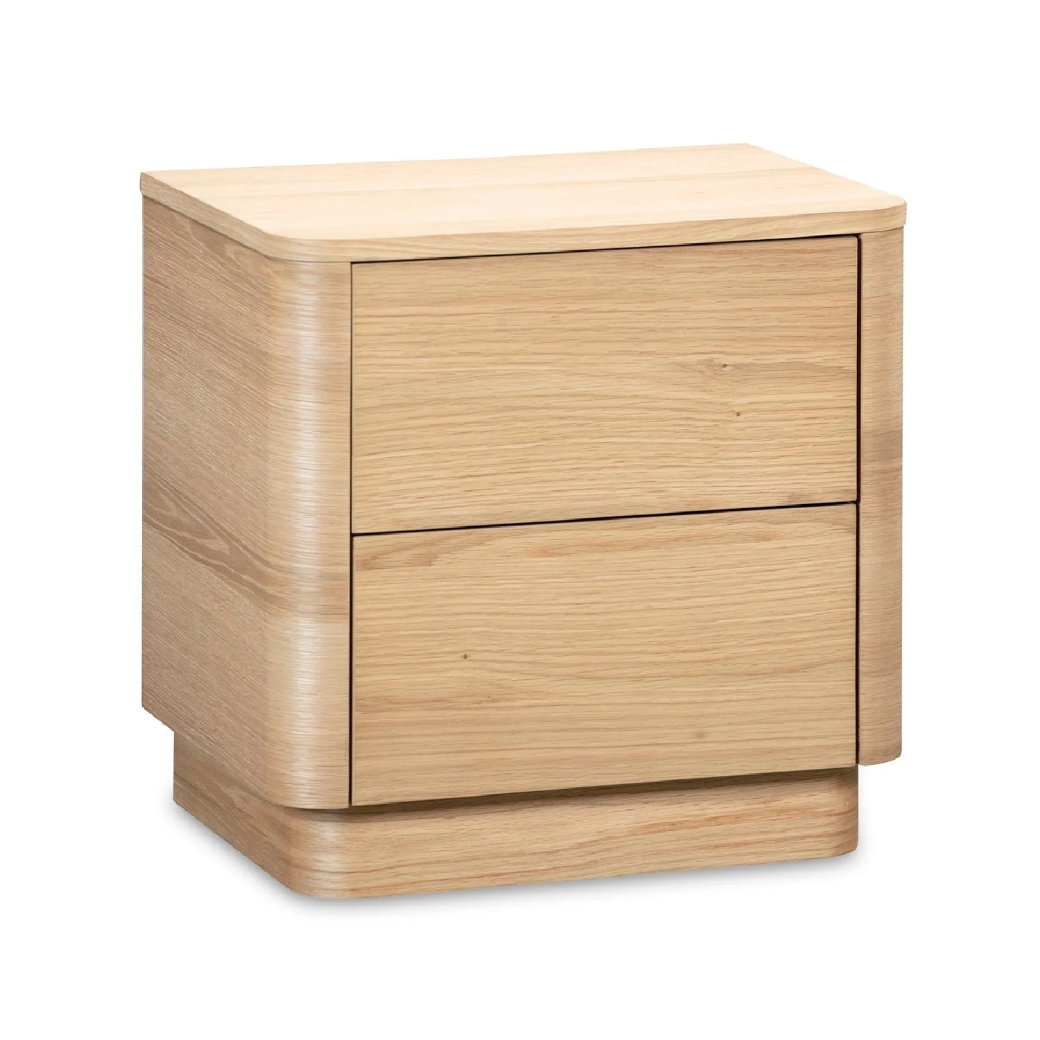 Luxury Modern Round Off 2-Drawer Nightstand European Style for Villa