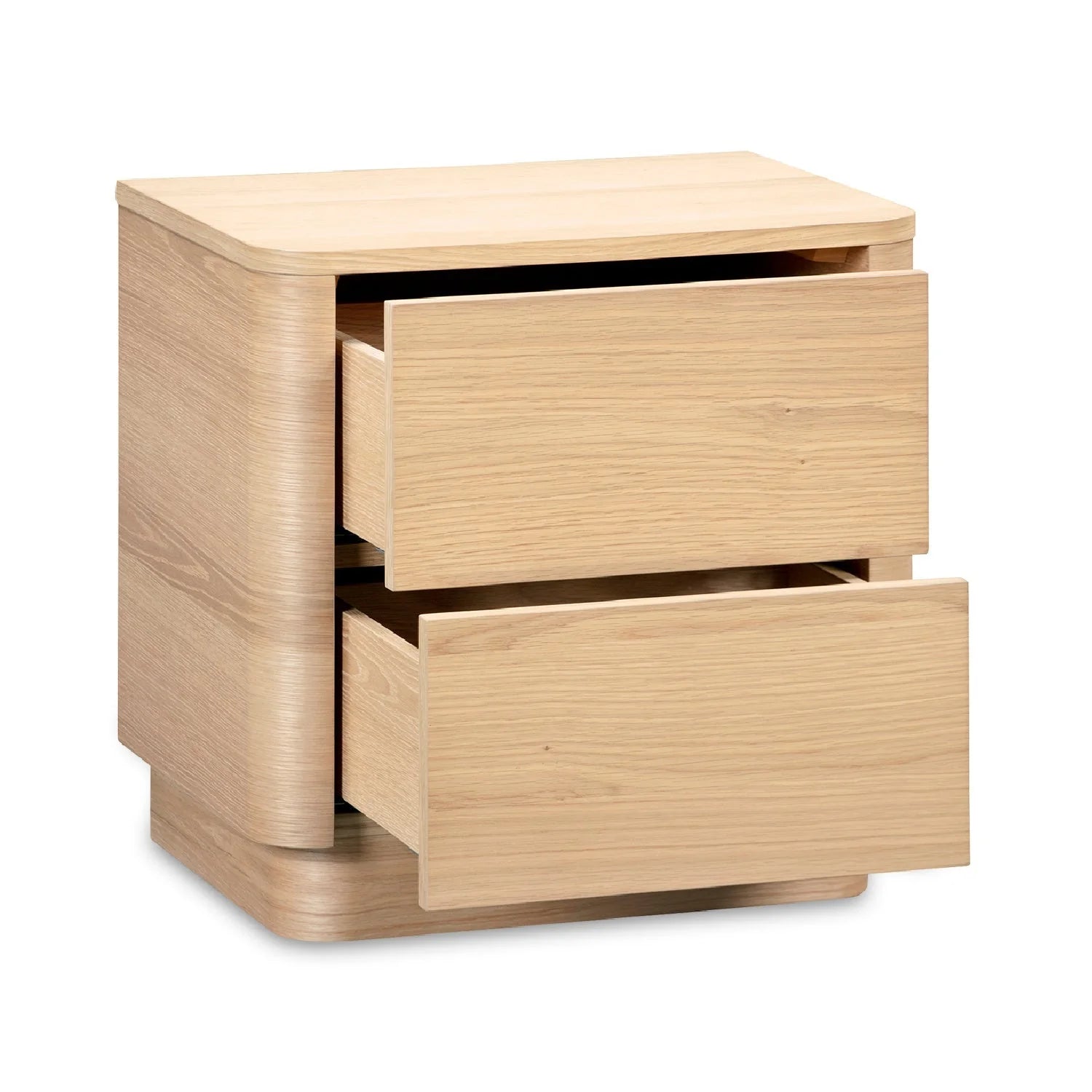 Luxury Modern Round Off 2-Drawer Nightstand European Style for Villa