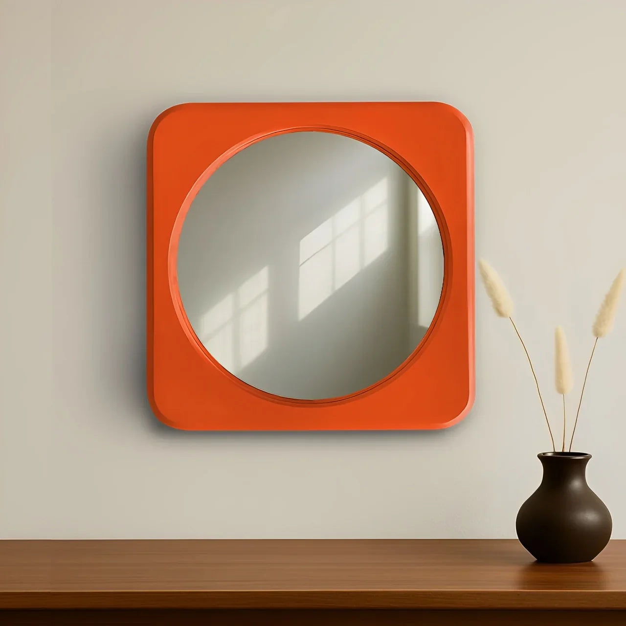 Luxury Modern Rounded Square Mirror European Style for Villa