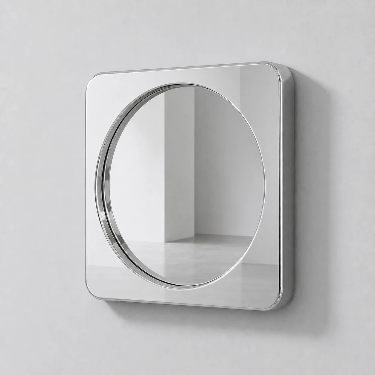 Luxury Modern Rounded Square Mirror European Style for Villa