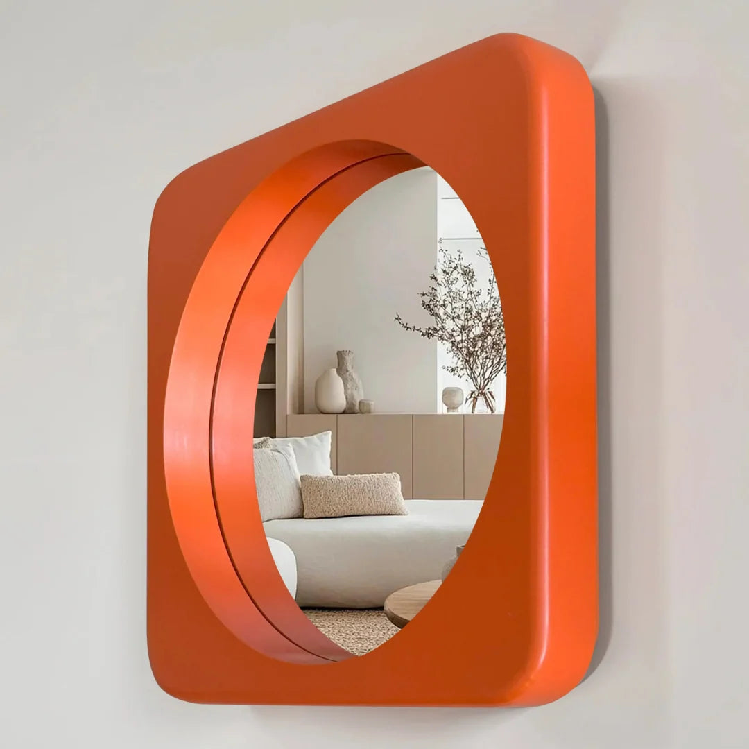 Luxury Modern Rounded Square Mirror European Style for Villa