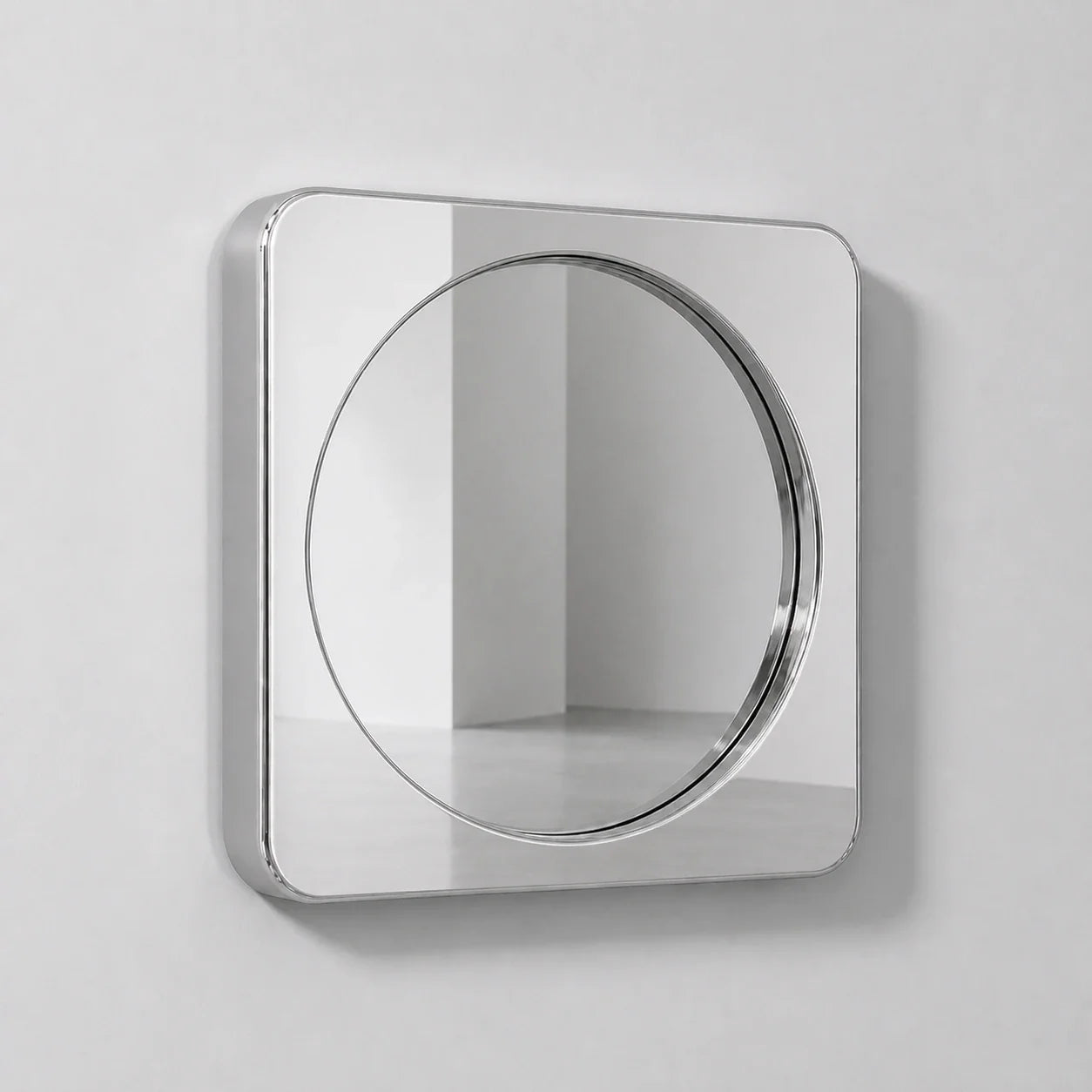 Luxury Modern Rounded Square Mirror European Style for Villa