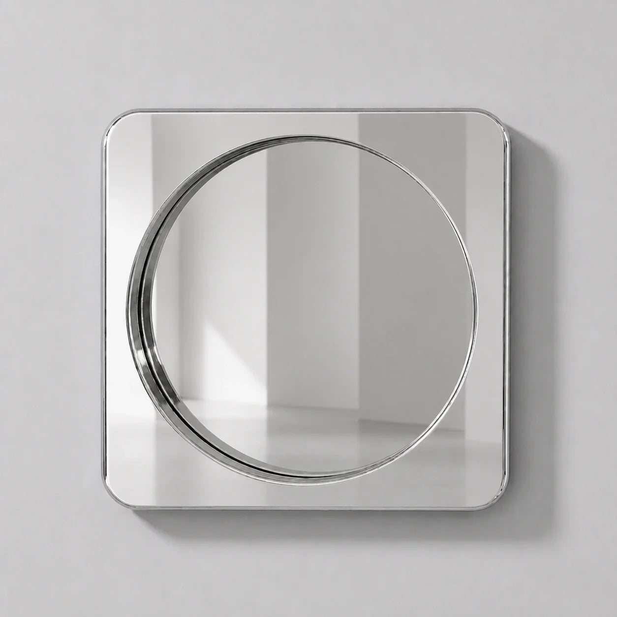 Luxury Modern Rounded Square Mirror European Style for Villa