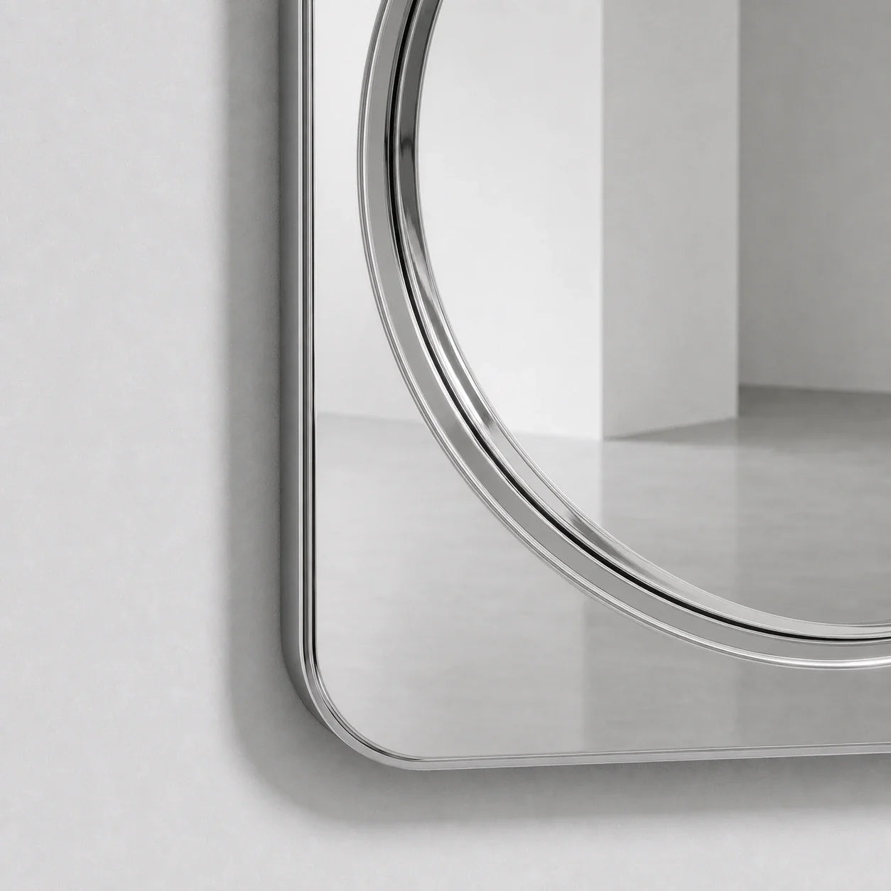 Luxury Modern Rounded Square Mirror European Style for Villa