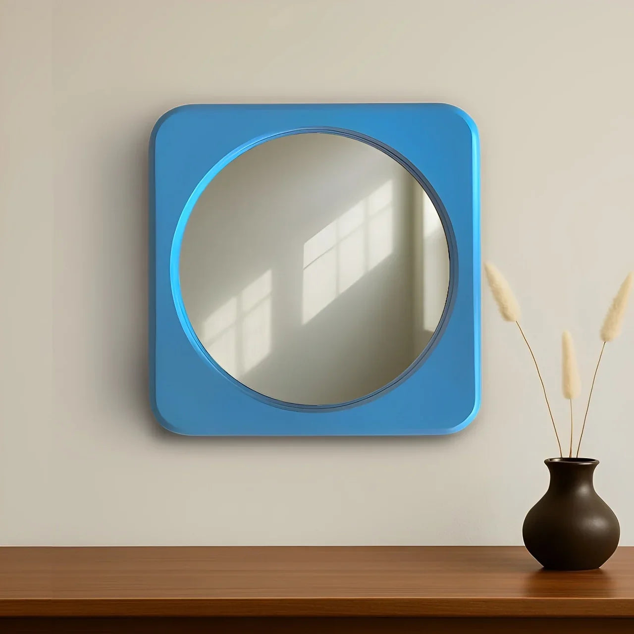 Luxury Modern Rounded Square Mirror European Style for Villa