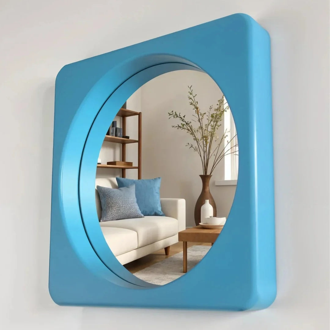 Luxury Modern Rounded Square Mirror European Style for Villa