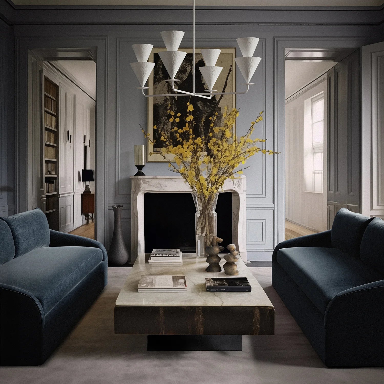 Luxury Modern Rousseau Sofa European Style for Villa