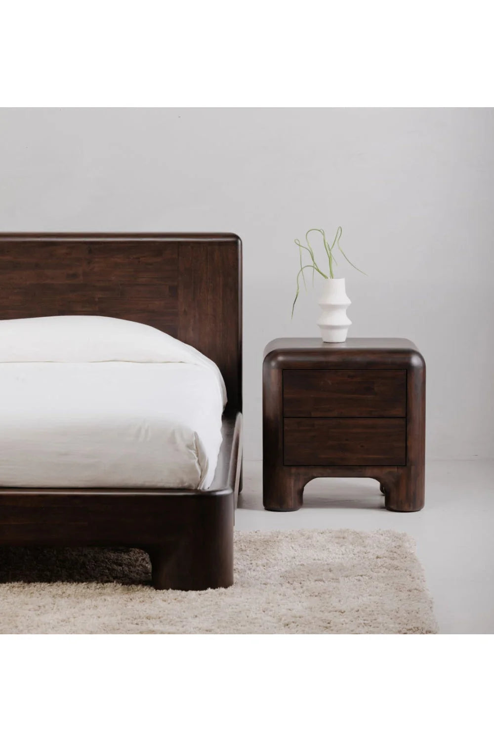 Luxury Modern Rowan 2-Drawer Nightstand European Style for Villa