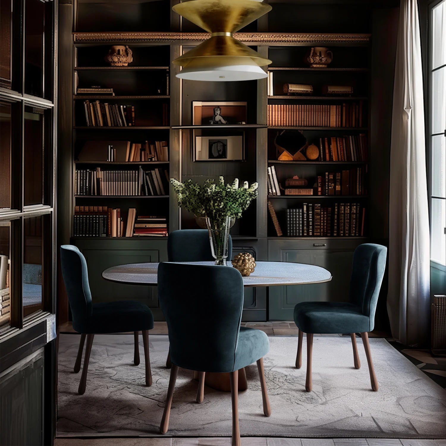 Luxury Modern Rozette Dining Chair European Style for Villa