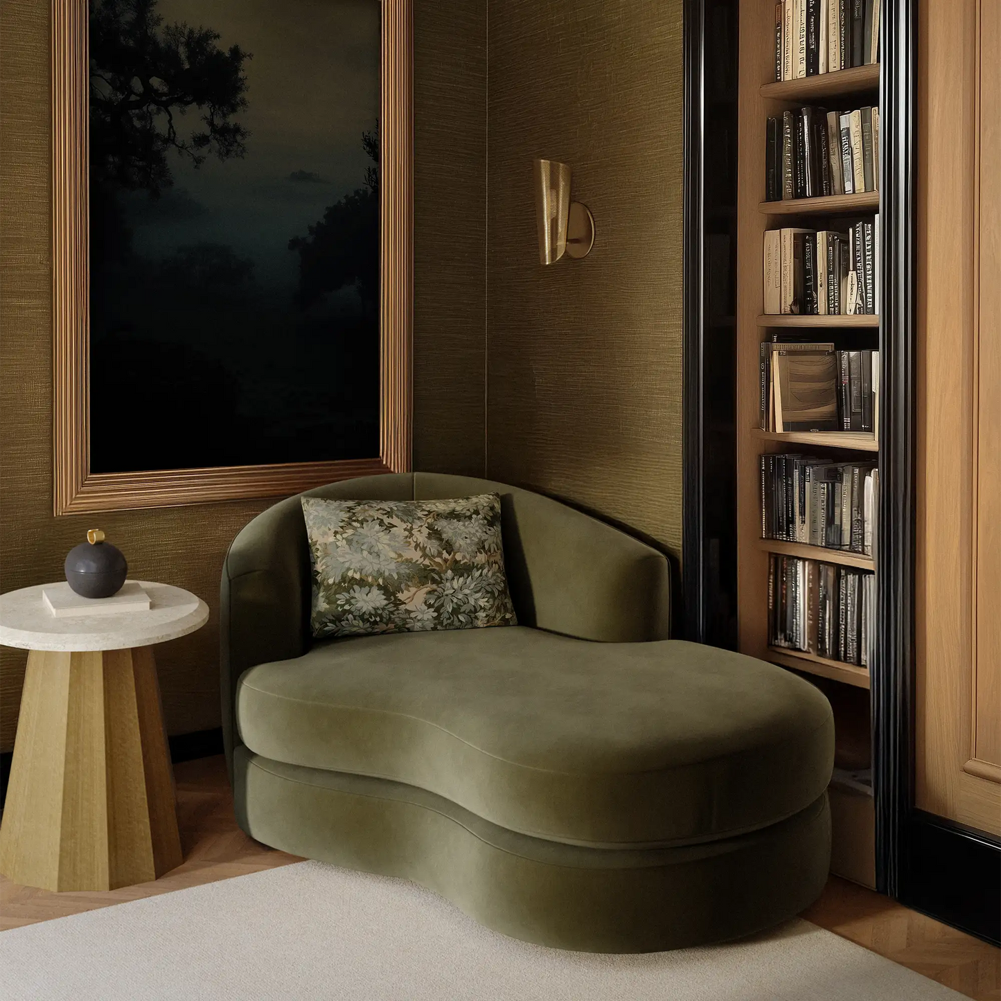 Luxury Modern Rulmann Left Arm Chaise European Style for Villa