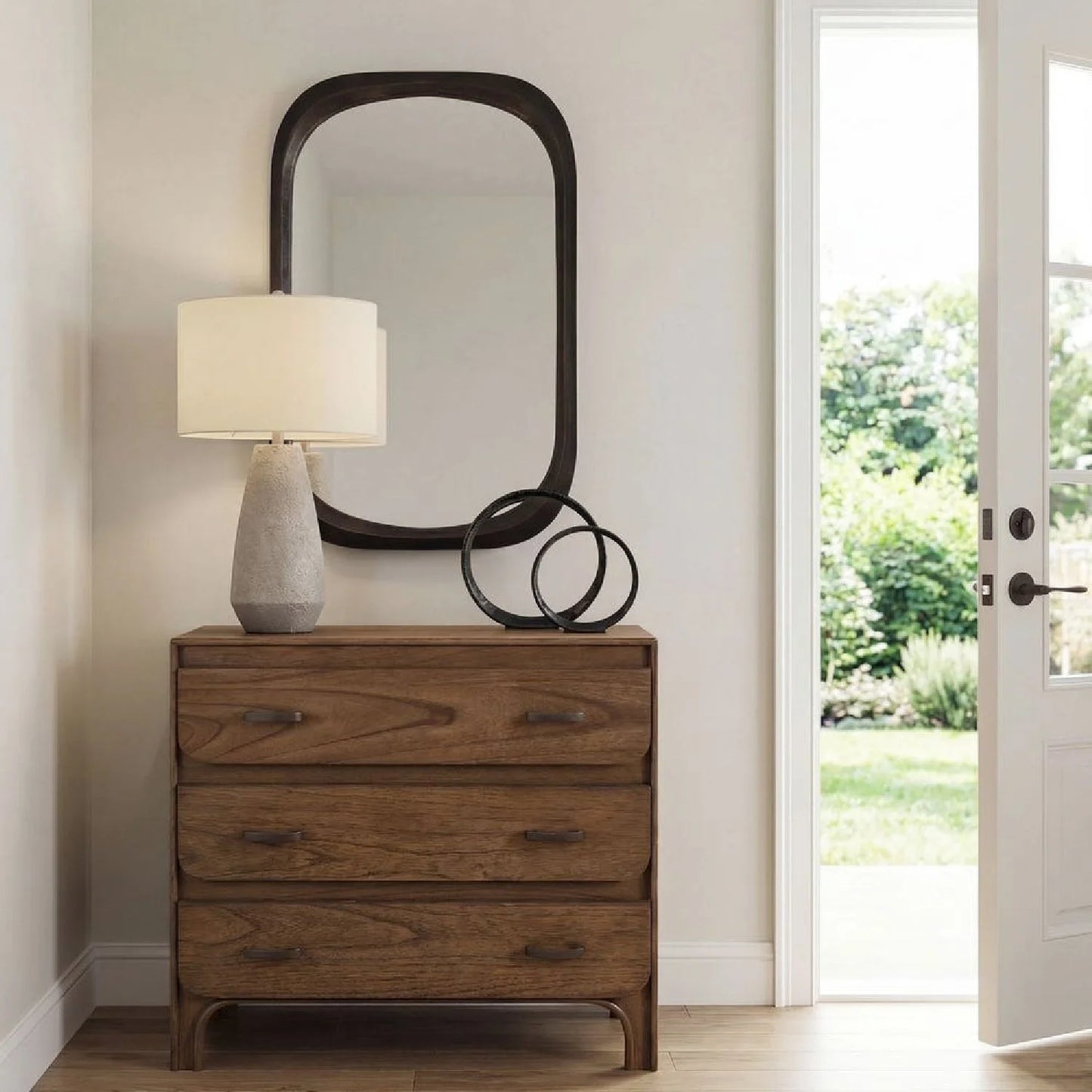 Luxury Modern Rustic Wooden 3-Drawer Chest European Style for Villa