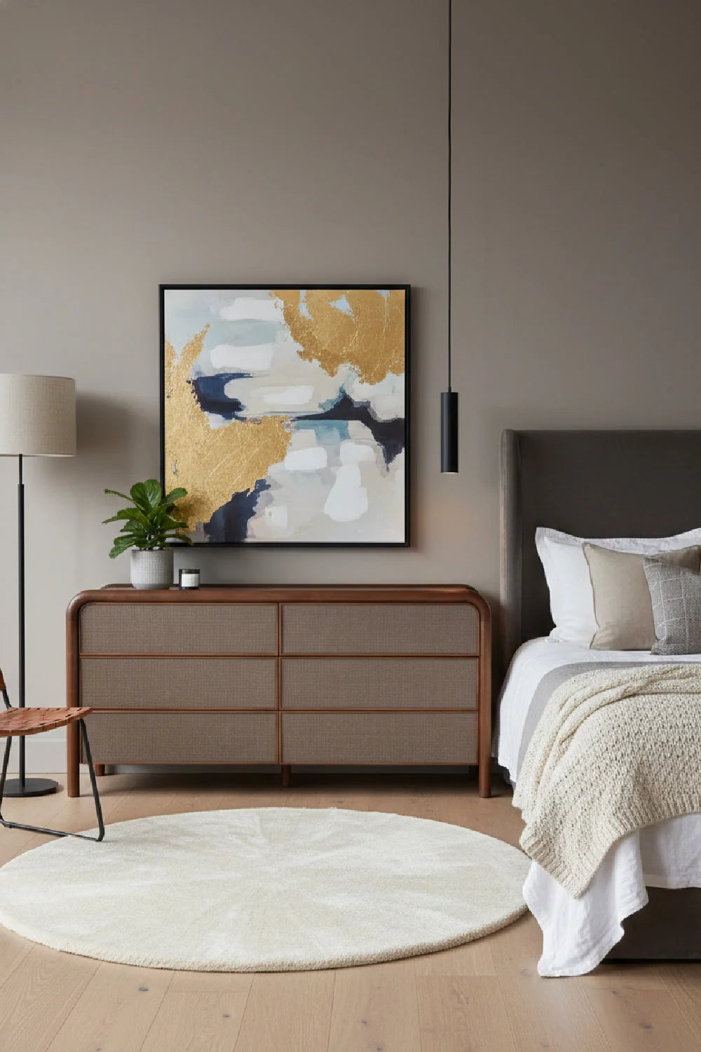 Luxury Modern Rye 6-Drawer Dresser European Style for Villa